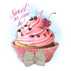 "CUPCAKES" COMBO RH - RHINESTONE TRANSFER by AWD. <font face="Times New Roman"><i> 18203HLR4 </i></font>
