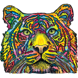 "NEON TIGER" NEON ART by AWD. <font face="Times New Roman"><i> 18488NBT4 </i></font>
