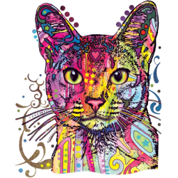 "NEON ABYSSINIAN" NEON ART by AWD. <font face="Times New Roman"><i> 18489NBT4 </i></font>