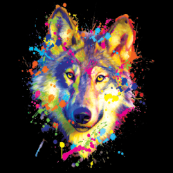 "NEON WOLF" NEON ART by AWD. <font face="Times New Roman"><i> 19071NBT2 </i></font>