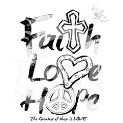 "FAITH LOVE HOPE" SOLAR MAGIC by AWD <font face="Times New Roman"><i> 19566SA4  </i></font>