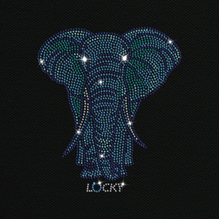 "Lucky Elephant" RH - RHINESTONES by Lucky Gambler <font face="Times New Roman"><i> 626 </i></font>