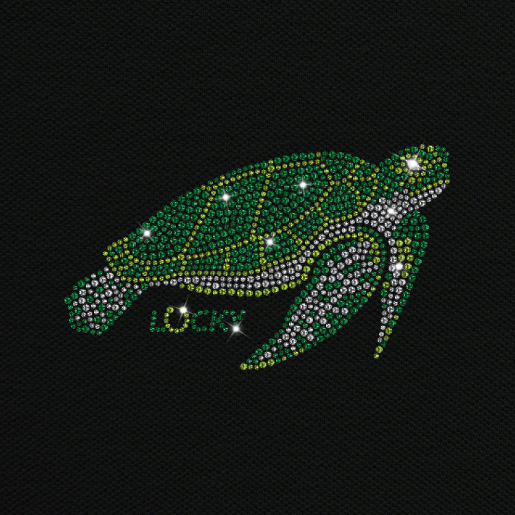 "Lucky Turtle" RH - RHINESTONES by Lucky Gambler <font face="Times New Roman"><i> 627 </i></font>