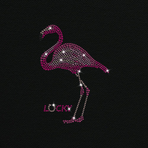 "Lucky Flamingo" RH - RHINESTONES by Lucky Gambler <font face="Times New Roman"><i> 632 </i></font>