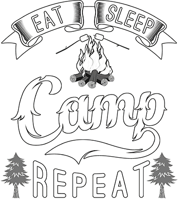 " EAT SLEEP CAMP " SOLAR MAGIC by AWD. <font face="Times New Roman"><i> 84839SA4  </i></font>