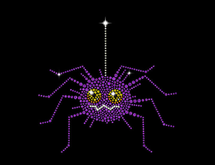 "HALLOWEEN SPIDER" RH - RHINESTONES by AWD. <font face="Times New Roman"><i> 640 </i></font>